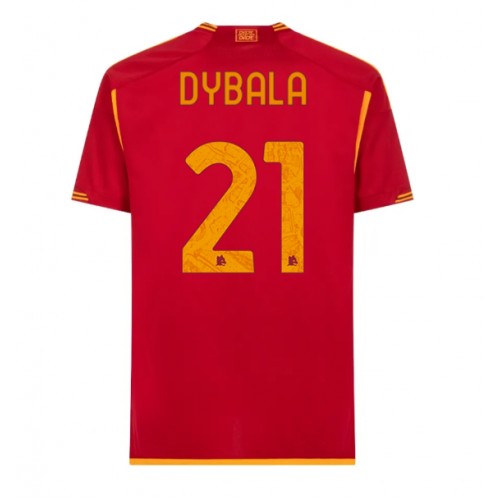 Pánský Fotbalový dres AS Roma Paulo Dybala #21 2023-24 Domácí Krátký Rukáv